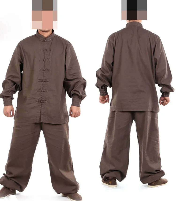 Унисекс 10 цветов толстый хлопок и лен кунг фу форма для боевых искусств костюмы