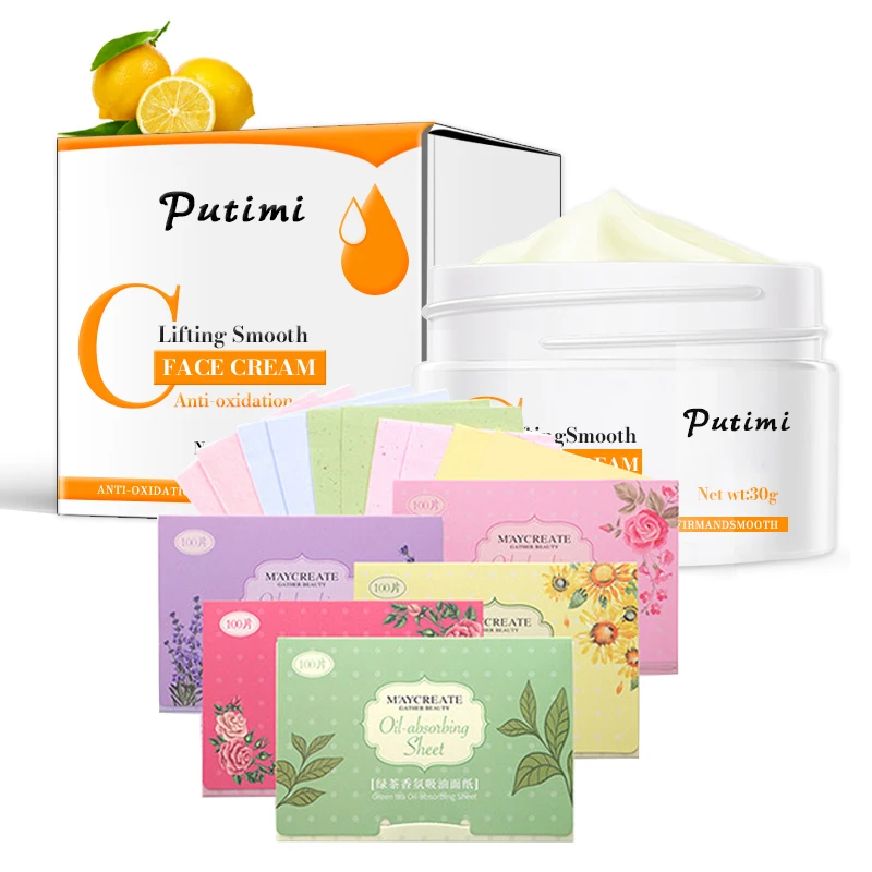 

1 шт., антиокислительный отбеливающий крем для лица, с 100 впитывающими салфетками