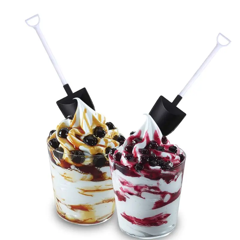 Пластиковые одноразовые мини лопата ложка в горшке Мороженое для торта детский