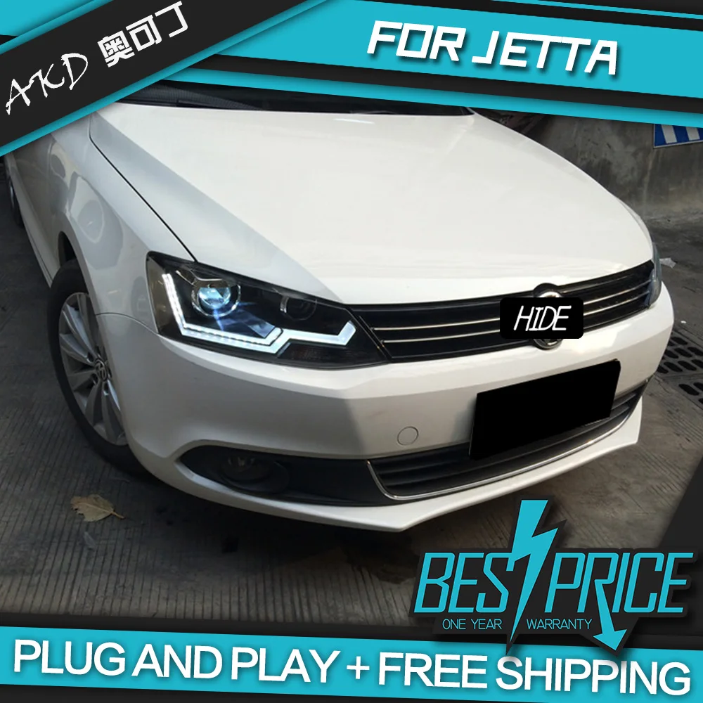 Фары AKD для стайлинга автомобилей VW Jetta MK6 фары светодиодные ходовые огни