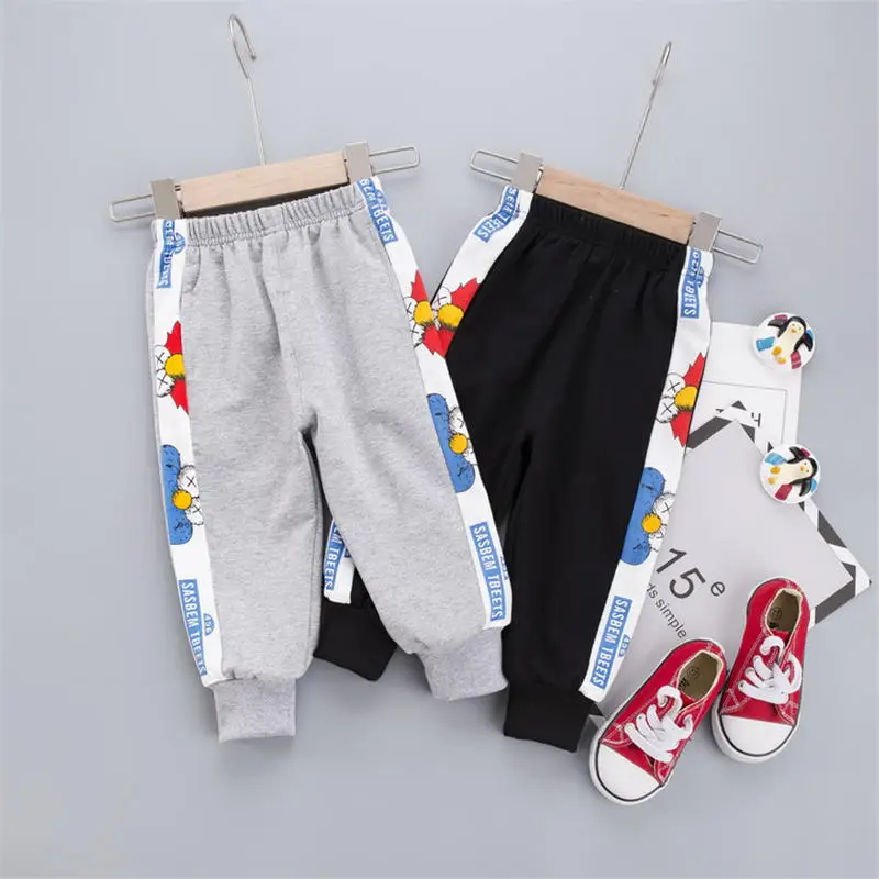 Kids Pants 2020 Spring and Autumn Fashion Children Printing Boys Girls Trousers Girl Leggings long pants 0-4 yeas | Мать и ребенок
