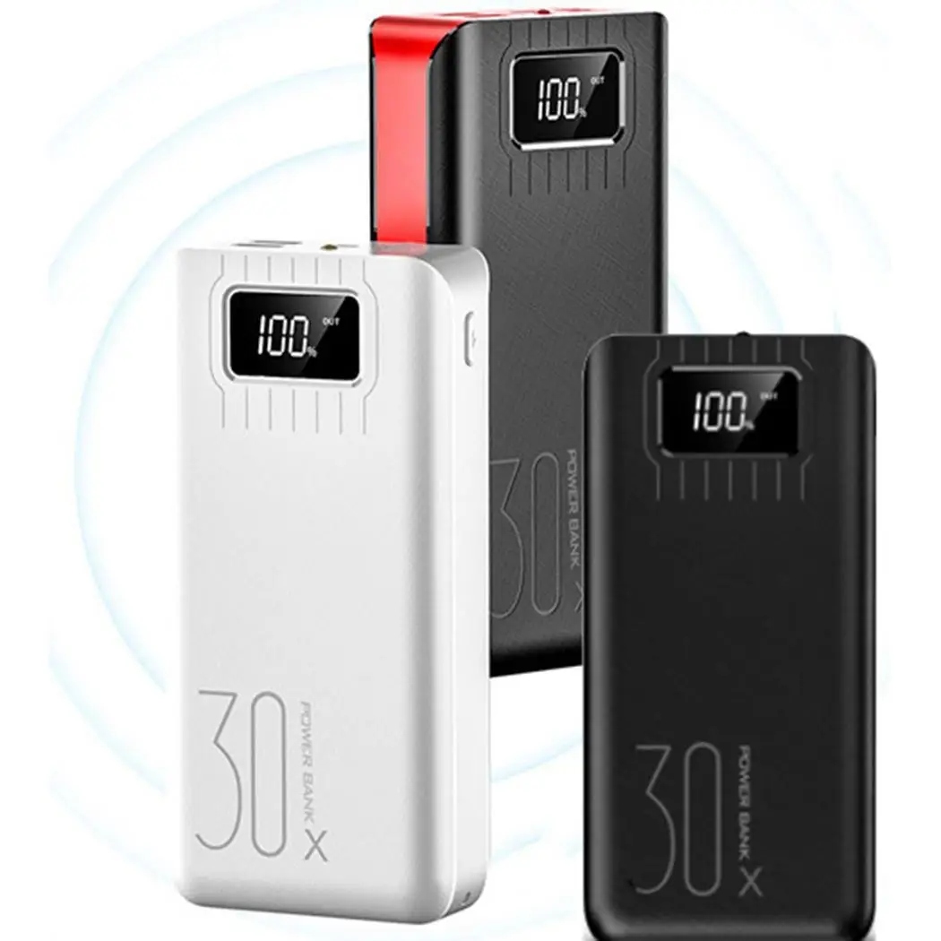 3 USB порта банк питания телефон дома Повседневная микро 30000mAh Большая емкость