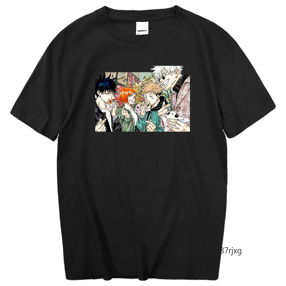 

Graphic Kaisen Team Gojo Satoru T-Shirts s Funny Anime Print Tee Shirts Fashion Casual Tops Hip Hop Cool T Shirts s