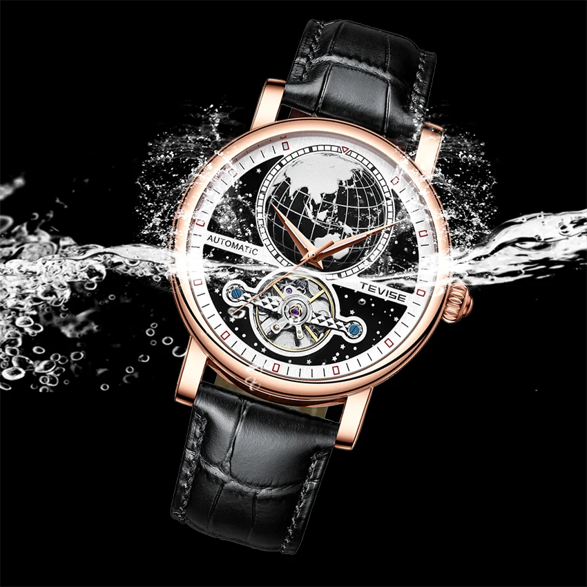TEVISE Лучшие Брендовые Новые Роскошные Автоматические Часы Мужские Деловые