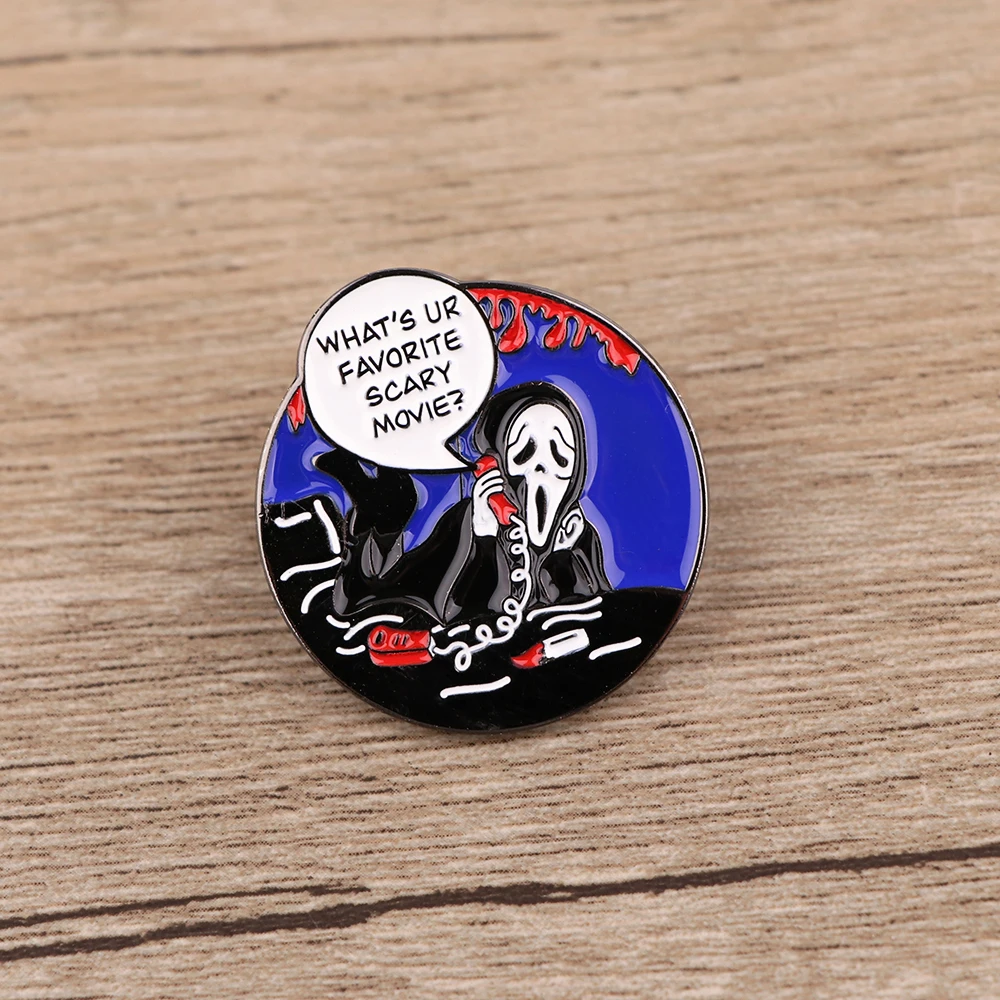 

PF890 Ghost Enamel Pin Halloween Jewelry Movie Brooches Bag Lapel Pin Cartoon Holiday Badge Backpack Decoration Gift Accessories