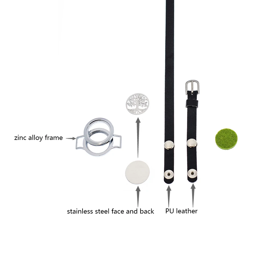 25 мм диффузор эфирного масла браслеты кожаный браслет Ароматерапевтический духи