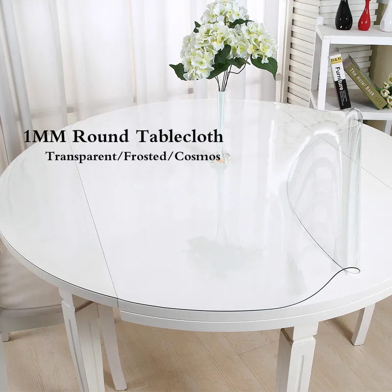 скатерть круглая из мягкого сте клеенка на стол стеклянная мягкая прозрачная для