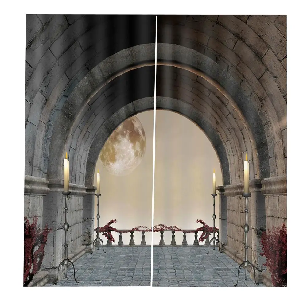 Стереоскопические занавески s индивидуального размера роскошные затемняющие 3D