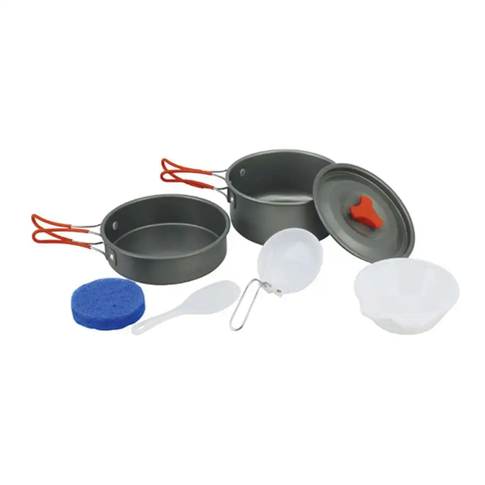 

Portable Camping Cookware Aluminum Alloy Portable Picnic Cooking Pan Set Outdoor