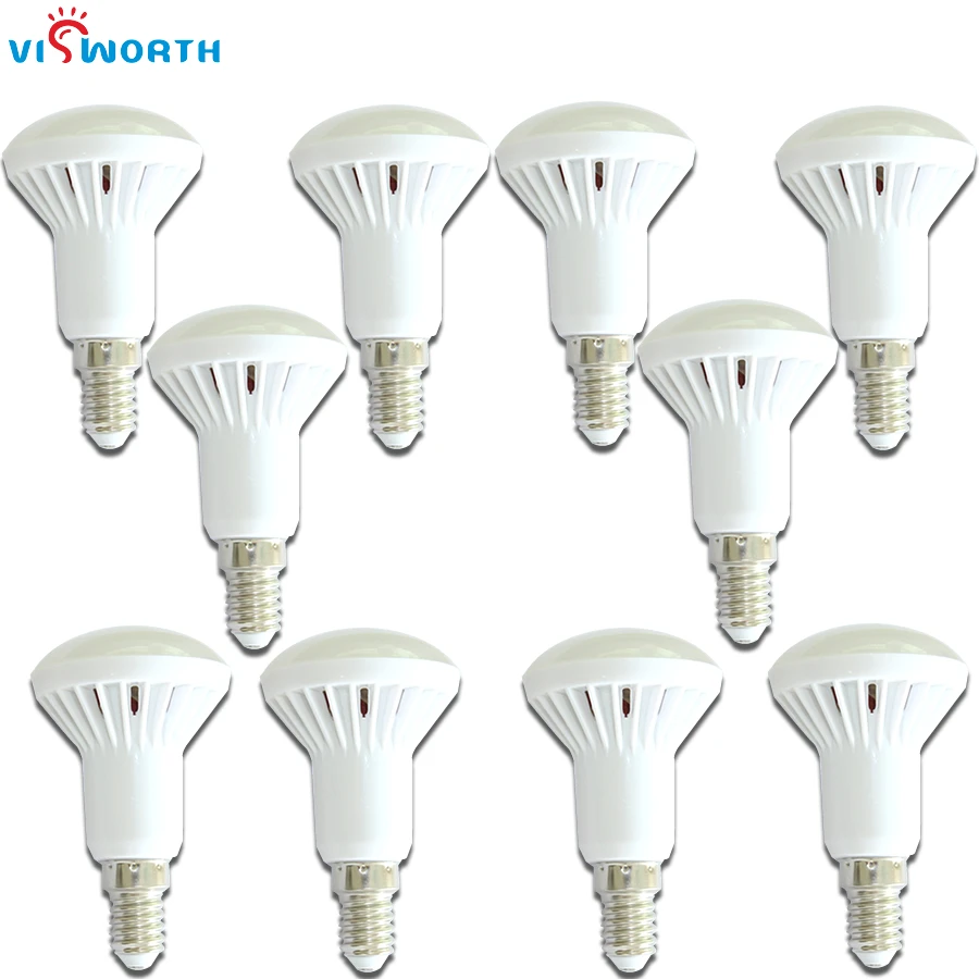 VisWorth (10 шт./лот) R50 Светодиодная лампа E14 хрустальная Smd5730 AC 110V 220V 240V лампада