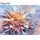 SenyuArt 5D DIY Набор для создания алмазной мозаики цветок Стразы, вышивка, мозаика Искусство ручной работы камни в форме ромба, круглые фрезы, Декор для дома подарок