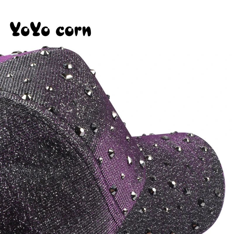 YOYOCORN модные женские Стразы Шапки Diamond Защита от солнца Кепки козырьком можно носить задом наперед бейсбольные кепки, однотонные летние Бейсбол Кепки s для девочек