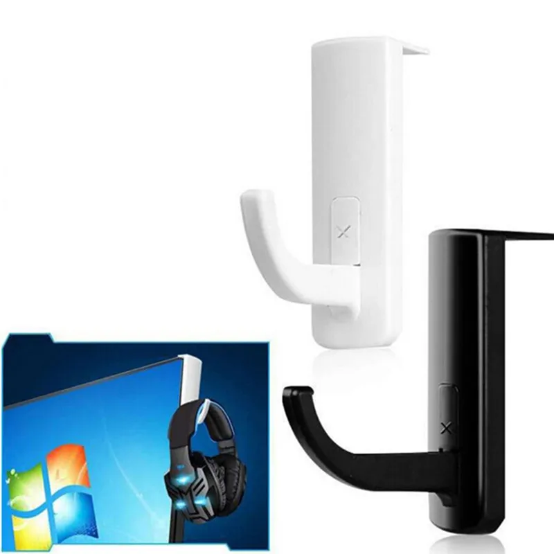 

1PCS Portable Wall hook Universal Headphone Headset Hanger PC Monitor Earphone Stand Rack Useful Tool