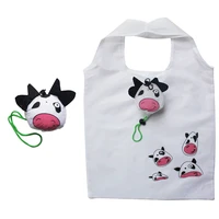 60pcs lot foldable shopping bag animal environmental storage bag reusable tote pouch shoulder bag portable handbags