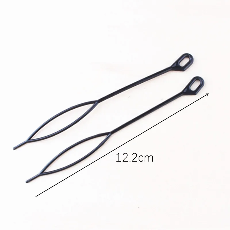 Aguja de tracci&oacute;n port&aacute;til para mo&ntilde;o de pelo, herramienta de mo&ntilde;o Manual para uso especial para ni&ntilde;os con cuentas, accesorios de beb&eacute; ni&ntilde;a, diadema, 2 uds.-5