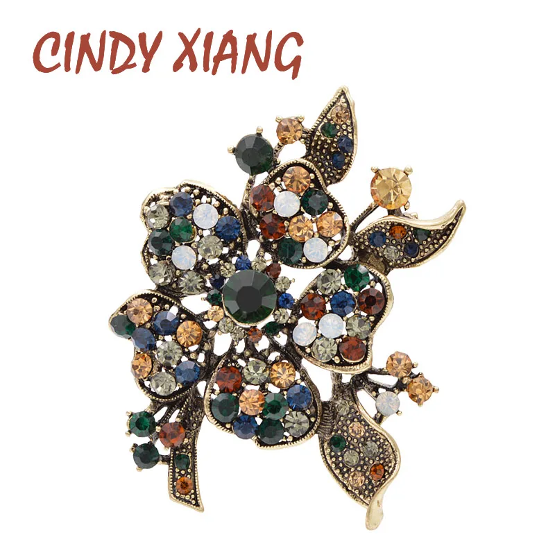 Женская Брошь В Виде Цветка CINDY XIANG Винтажная брошь в виде растения 3 цвета|Броши| |