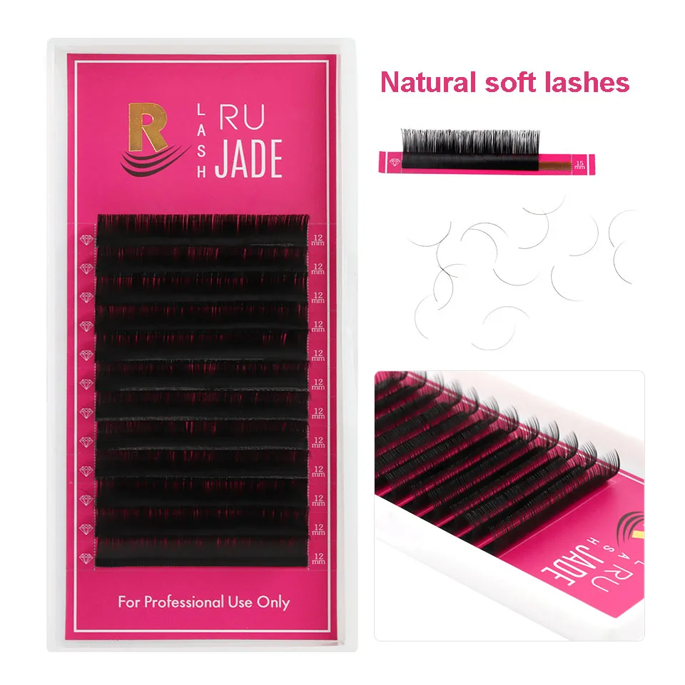 

12 Rows Faux Lash Individual Eyelash Extension Lashes Natural Synthetic Mink Eyelash Extension Russian Volume Matte Eyelashes