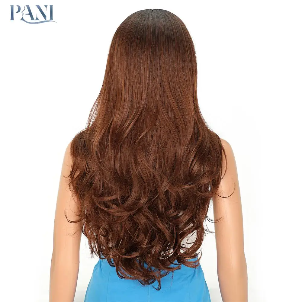 Женский волнистый парик из синтетического волокна PANI Pastel темно-коричневый