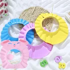 Шапки для душа для малышей, шапка для мытья волос, детские головные уборы с козырьком, регулируемый экран, водонепроницаемая шапка для защиты глаз, детские шапки для младенцев