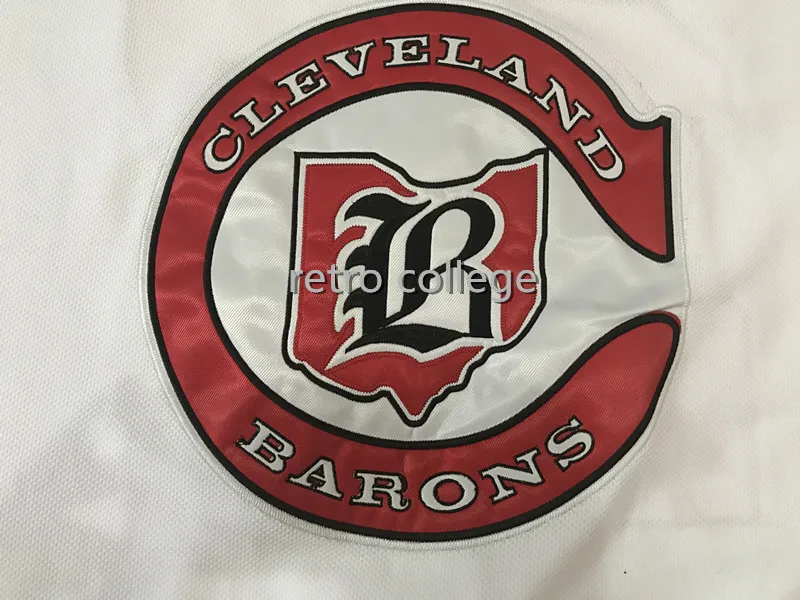 

Barons #27 Gilles Meloche Retro throwback MEN'S Hockey Jersey Embroidery Stitched Customize any number and name