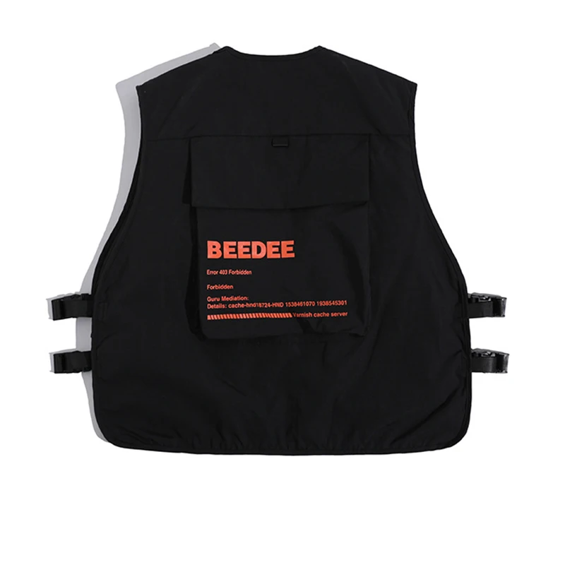 UNCLEDONJM хип-хоп безрукавки жилет карго с карманом сзади глаз-Сращивание военная