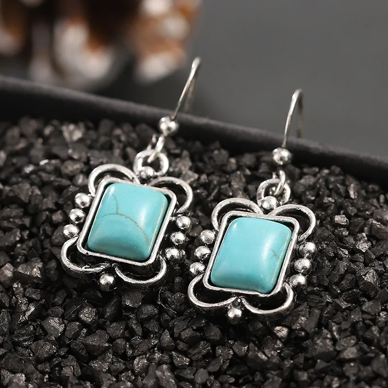 Классические корейские серьги в виде синей сосны модные женские серьги-подвески