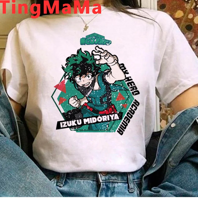 Моя геройская Академия Midoriya Izuku Deku Boku No Hero Футболка женская ulzzang 2021 винтажная