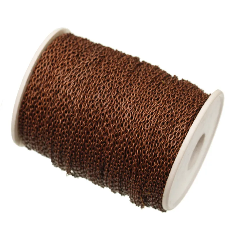 ILOVEDIY Античная Медная цепочка ожерелье из нержавеющей стали кабель металлическая