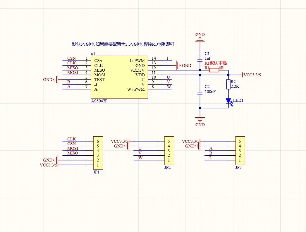 AS5047P модуль магнитного датчика угла наклона ABI/HAL/SPI отправляется радиальный