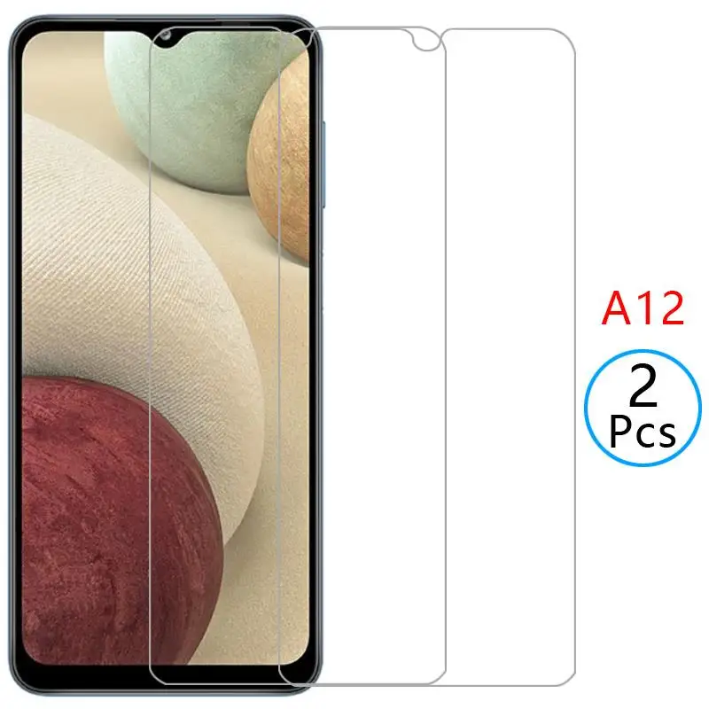 

2pcs protective glass for samsung a12 screen protector tempered glas on galaxy a 12 12a safety film samsunga12 samsun samsumg