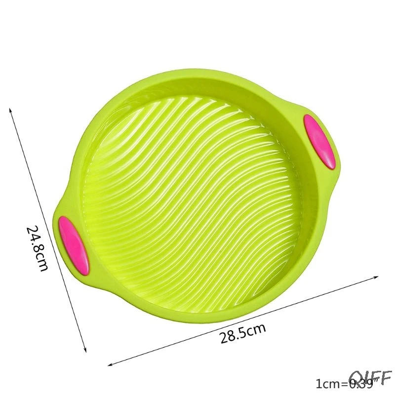 9-дюймовая Пищевая силиконовая круглая форма для кекса антипригарная