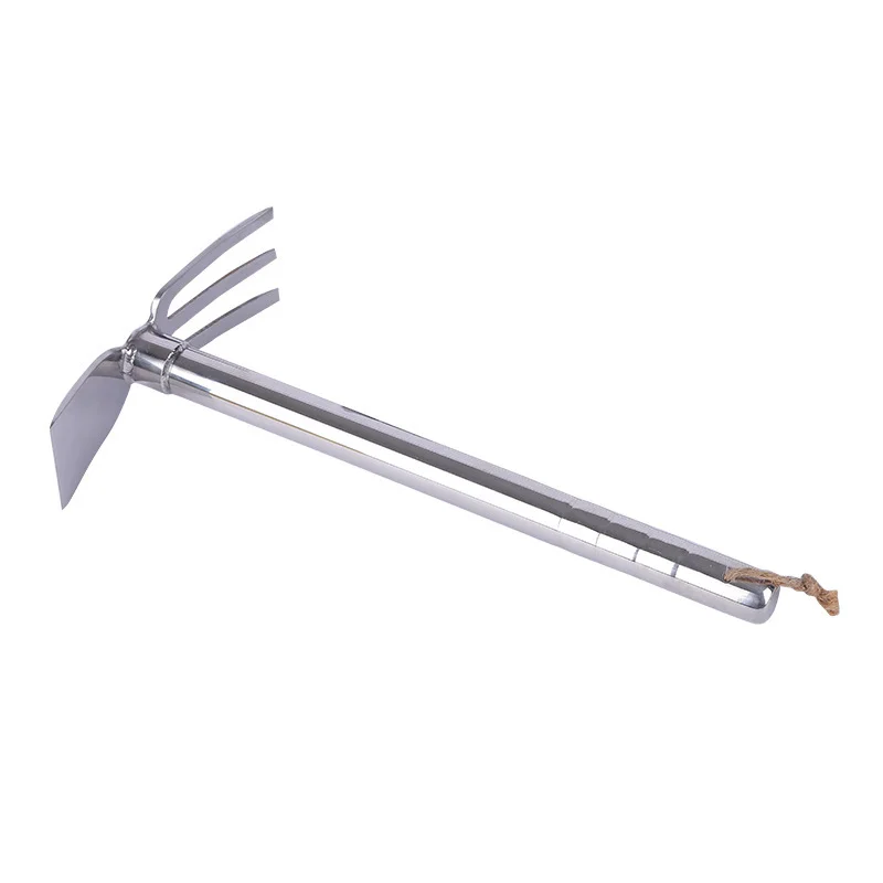 

Stainless Steel Hoes Digger Rake Agricultural Hoe Tools Farm Short Handle Shovel Pickaxe Grow Flowe Weeding Gardening Tool