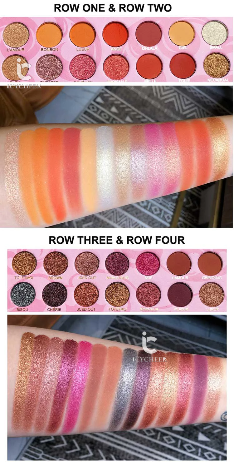 Creamy Eyeshadow Palette 35 Colors Pressed Pigment Eye Shadow Palette Easy To Wear Glitter Shadows Eye Makeup Palette focallur