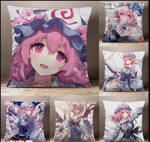 Новинка Аниме Touhou Project Saigyouji Ююко мультфильм квадратная Подушка Dakimakura плюшевые