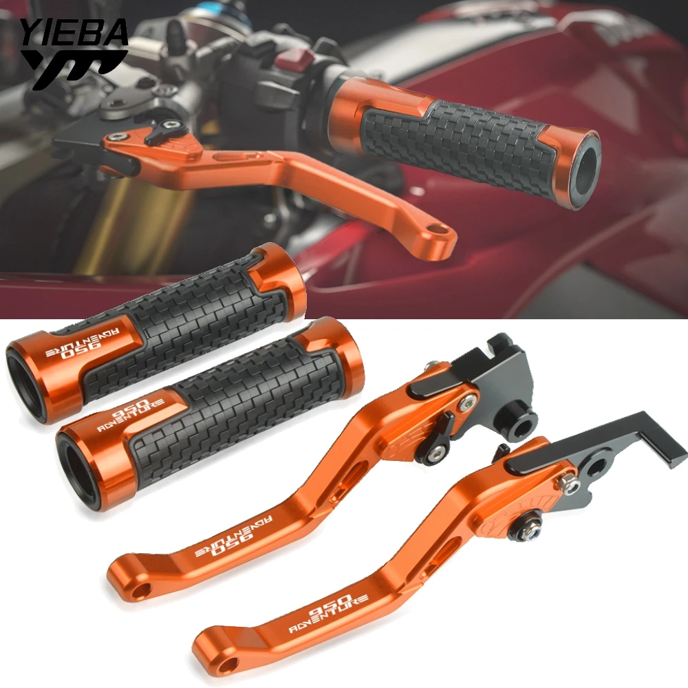 

New Motorcycle handlebar grips Adjustable Brake Clutch Levers handle Lever For 950 Adventure 2003 2004 2005 2006 950 ADV 950ADV