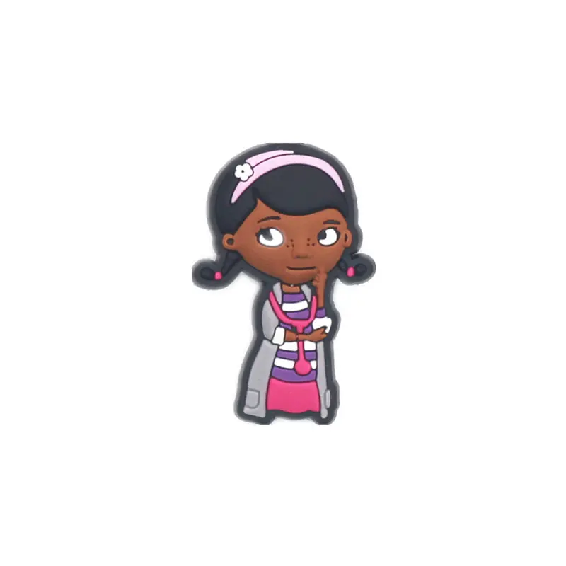 7 шт. в комплекте, ПВХ, обувь, очаровательные, Мультяшные, Doc Mcstuffins, садовая обувь с пряжкой, украшение для Крока, браслет, jibz, детская вечеринка, X-mas, подарки
