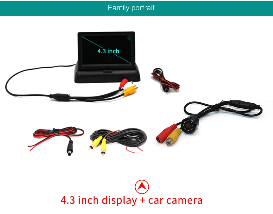 Smartour Автомобильная камера заднего вида 4," Автомобильный монитор TFT lcd парковочная система заднего вида для резервной камеры поддержка VCD DVD обратное изображение