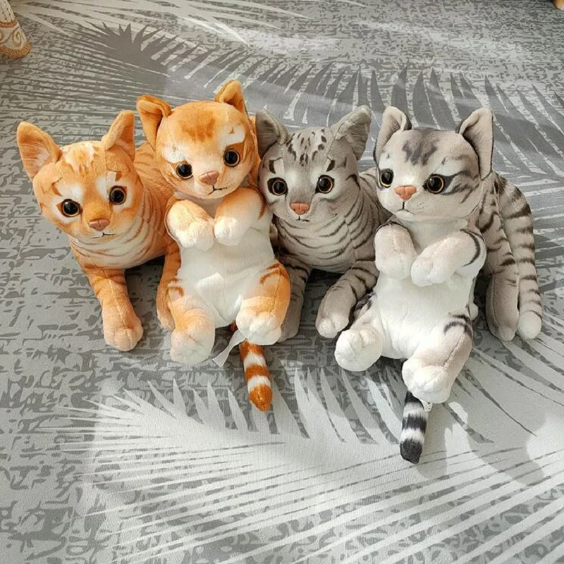 Плюшевая игрушка мягкая кукла имитация животного кошка котенок оранжевые кошки