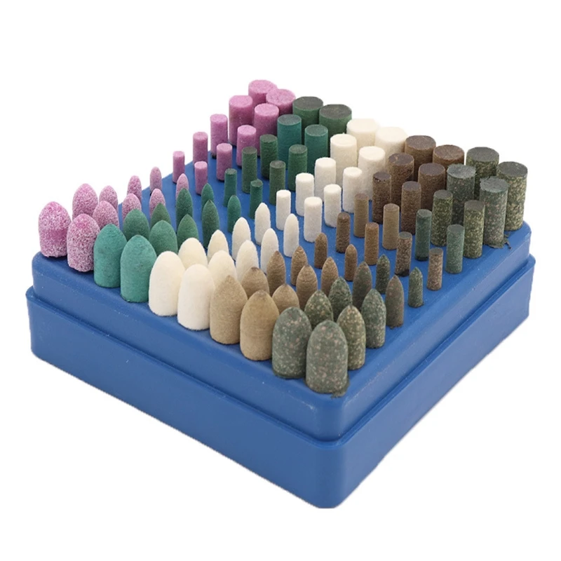 

100pcs Multifunctional Rubber+ Red Corundum Material Grinding Polishing Accessories for Polishing DIY Jade Wood Metal 35ED
