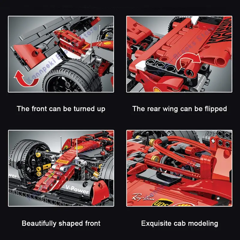 

New 1099PCS F1 Racing Car Formula Building Blocks Technology Bricks Simulation Children Boys Gifts Toys DIY MOC Kid Championship