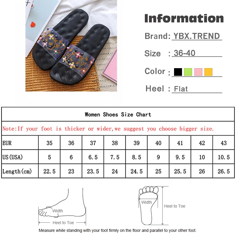 

Women's Slippers Floral Pearl Slides Ladies Candy Color Bathroom Soft Shoes Summer Flats Female Comfort Home 2020 Woman