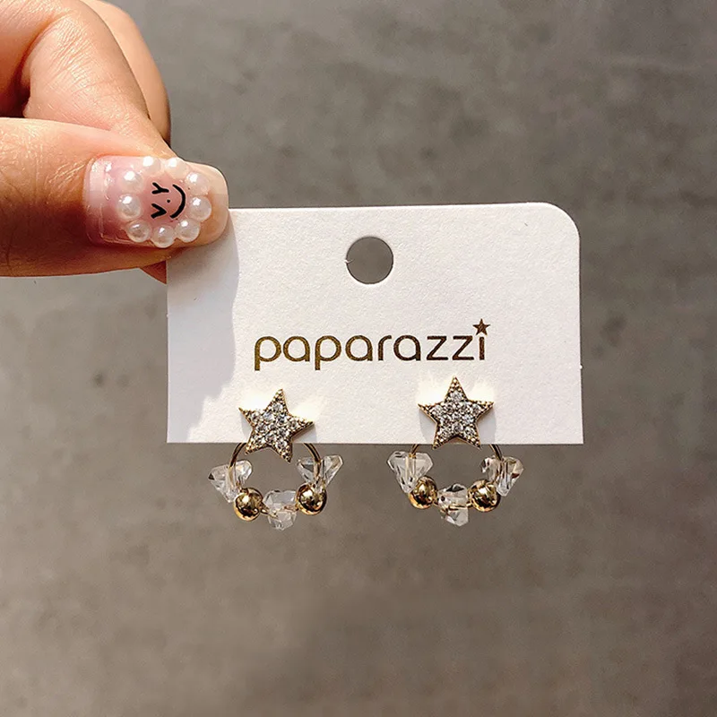 Корейские новые винтажные металлические геометрические круглые большие серьги