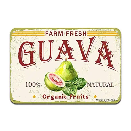 Ферма Свежий гуава 100% натуральные органические фрукты Железный постер картина