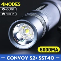 convoy s2 sst40 led flashlight 1800lm 5000k 6500k 5000ma 18650 for camping hunting outdoor lighting portable led torch lantern