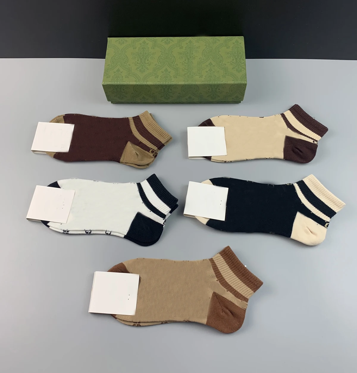 

5pair/box Mens Sports Socks Underwear Classic Letter Women Stocking Fashion Casual Men Short Sock 5 Pairs With Box