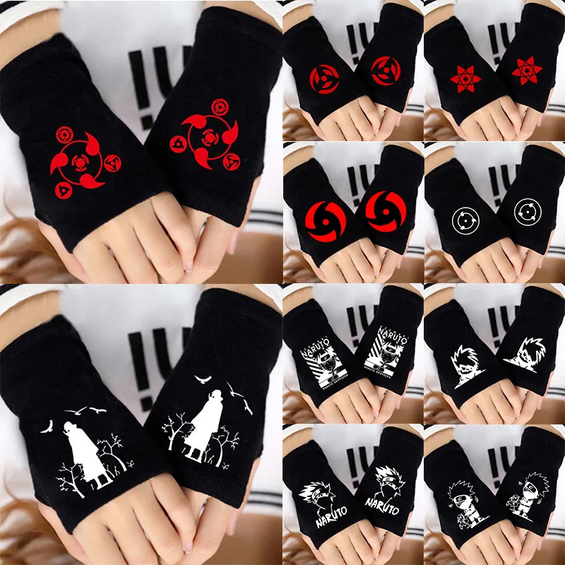 

Naruto Anime Gloves Cosplay Sharingan Costumes Accessories Mittens Anime apparel Around Props Kid warm gloves Xmas gift