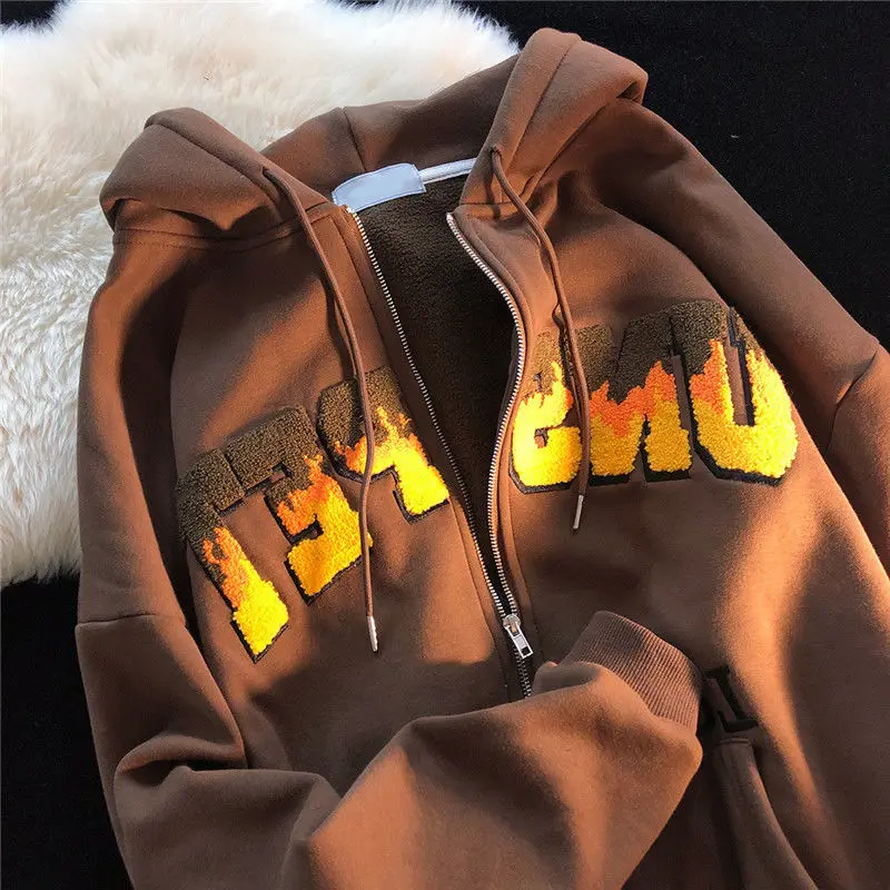 

Новинка 2021, осенняя толстовка с капюшоном и надписью, женская уличная свободная трендовая универсальная толстовка, Повседневный Кардиган с...