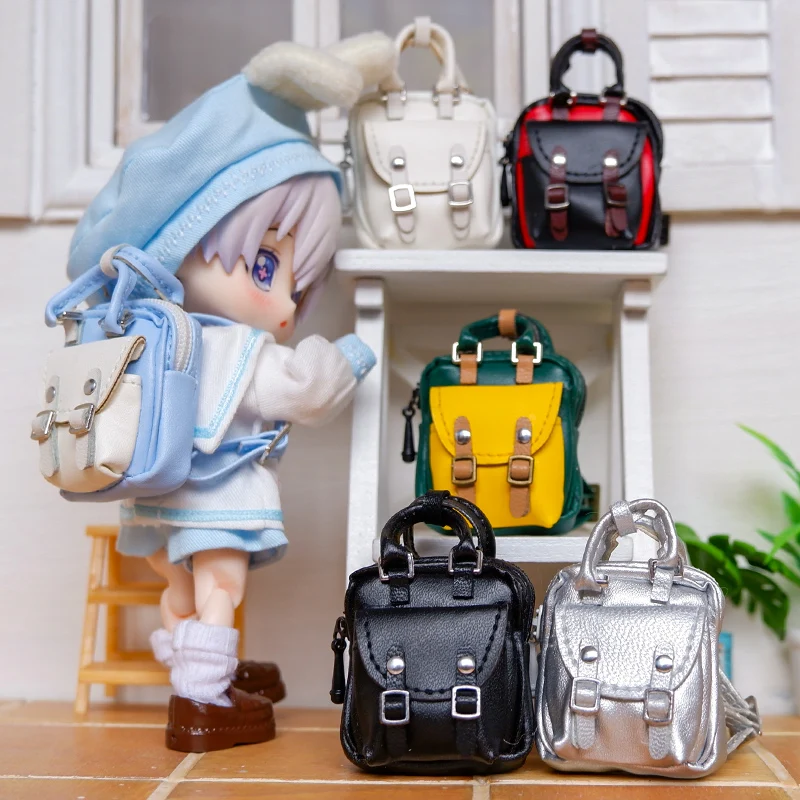 

Fashion 1/12 BJD Dolls Bag OB11,Molly,Obitsu11,GSC Backpack Bag Dress Up Doll Accessories