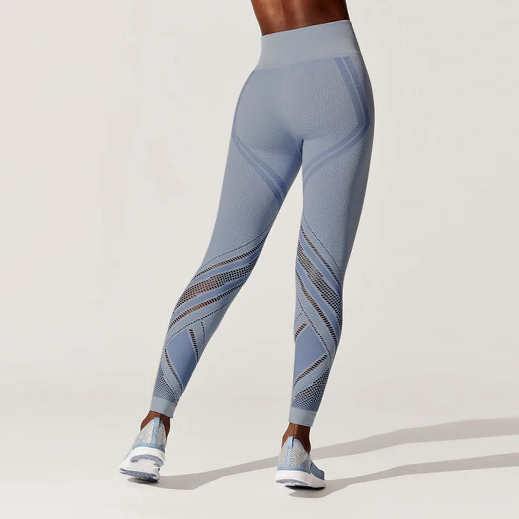 Женские Открытый Высокая талия и бедра бесшовные спортивные брюки женские для