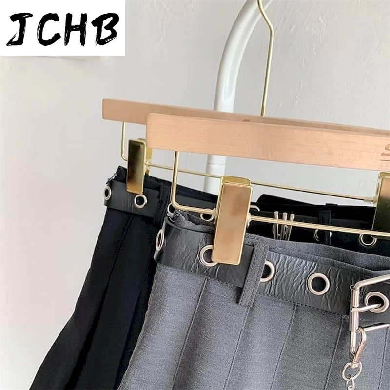 

2021 Chain Black Pleated Skirt Women Female Spring and Autumn 1 New Tooling Skirt High Waist Thin A-line Skirt Retro Skirt Goth